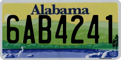 AL license plate 6AB4241