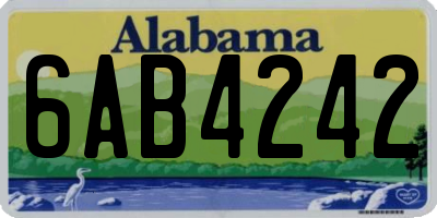 AL license plate 6AB4242