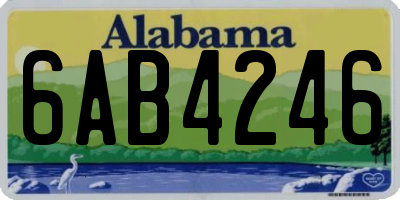 AL license plate 6AB4246