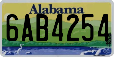 AL license plate 6AB4254