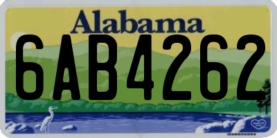 AL license plate 6AB4262