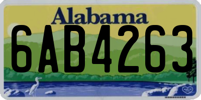 AL license plate 6AB4263