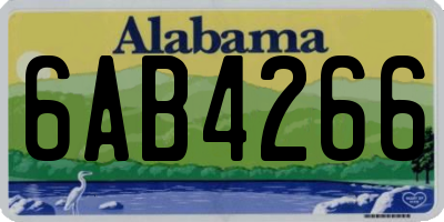AL license plate 6AB4266