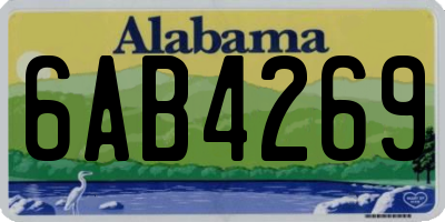 AL license plate 6AB4269