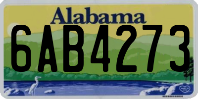 AL license plate 6AB4273
