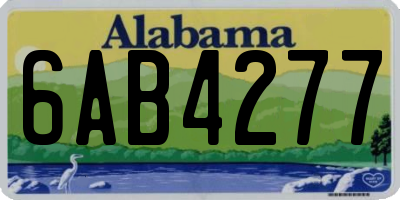 AL license plate 6AB4277