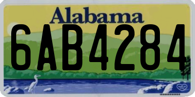 AL license plate 6AB4284