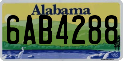 AL license plate 6AB4288