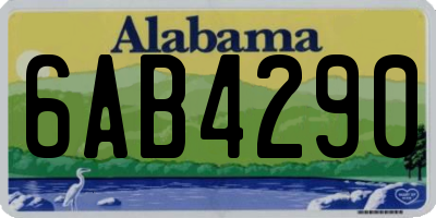AL license plate 6AB4290