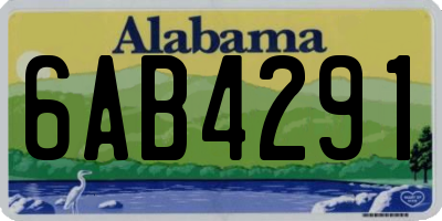 AL license plate 6AB4291
