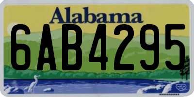 AL license plate 6AB4295