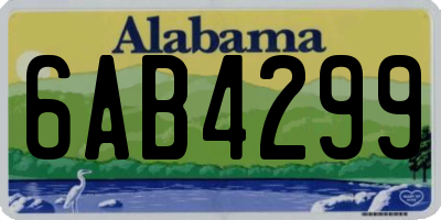 AL license plate 6AB4299