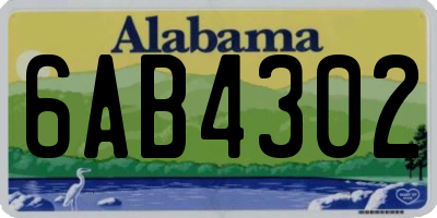 AL license plate 6AB4302