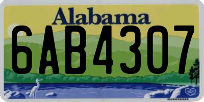 AL license plate 6AB4307