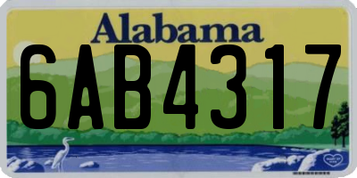 AL license plate 6AB4317