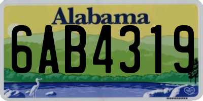 AL license plate 6AB4319