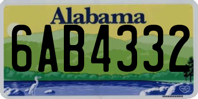 AL license plate 6AB4332