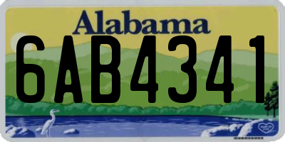AL license plate 6AB4341