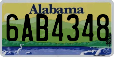 AL license plate 6AB4348