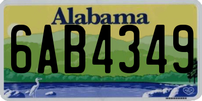 AL license plate 6AB4349