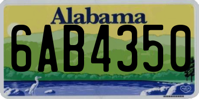 AL license plate 6AB4350