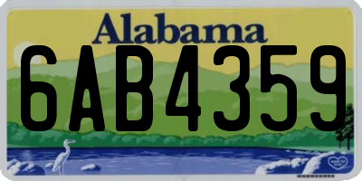 AL license plate 6AB4359