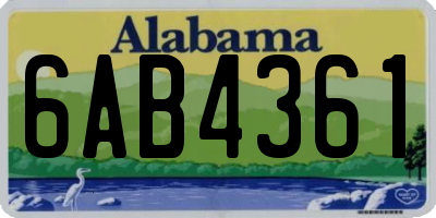 AL license plate 6AB4361