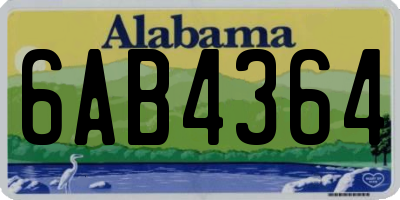 AL license plate 6AB4364