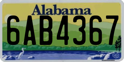 AL license plate 6AB4367