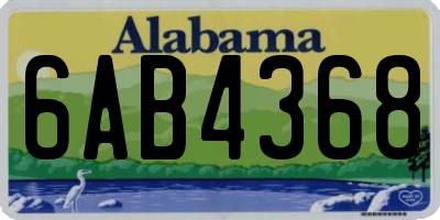 AL license plate 6AB4368