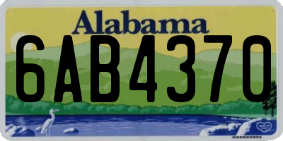AL license plate 6AB4370
