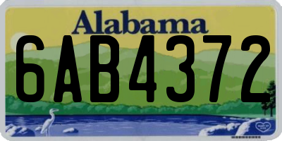 AL license plate 6AB4372