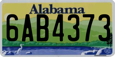 AL license plate 6AB4373