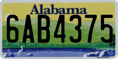 AL license plate 6AB4375