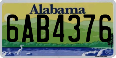 AL license plate 6AB4376
