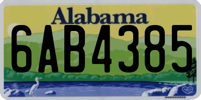 AL license plate 6AB4385