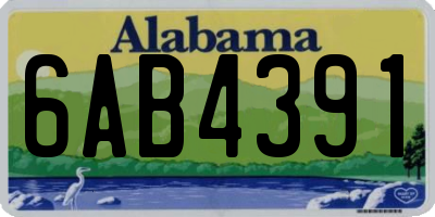 AL license plate 6AB4391