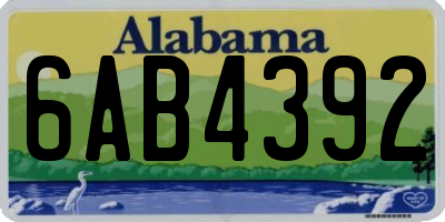 AL license plate 6AB4392