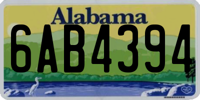AL license plate 6AB4394