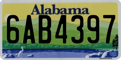 AL license plate 6AB4397