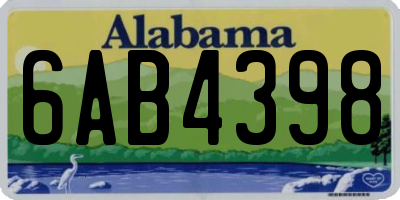 AL license plate 6AB4398