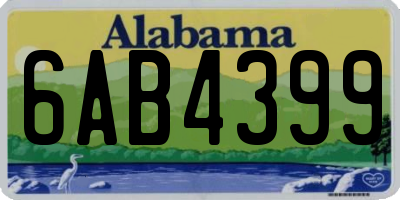 AL license plate 6AB4399