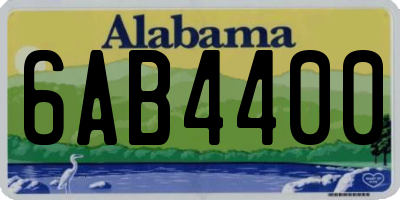 AL license plate 6AB4400