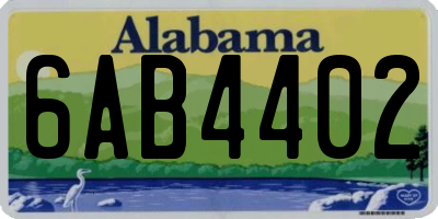 AL license plate 6AB4402