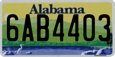 AL license plate 6AB4403