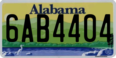 AL license plate 6AB4404