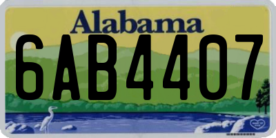 AL license plate 6AB4407