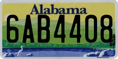 AL license plate 6AB4408