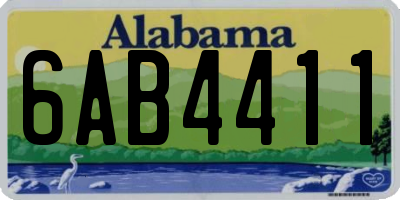 AL license plate 6AB4411