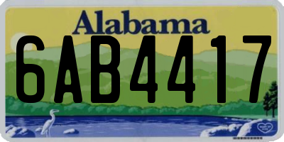AL license plate 6AB4417